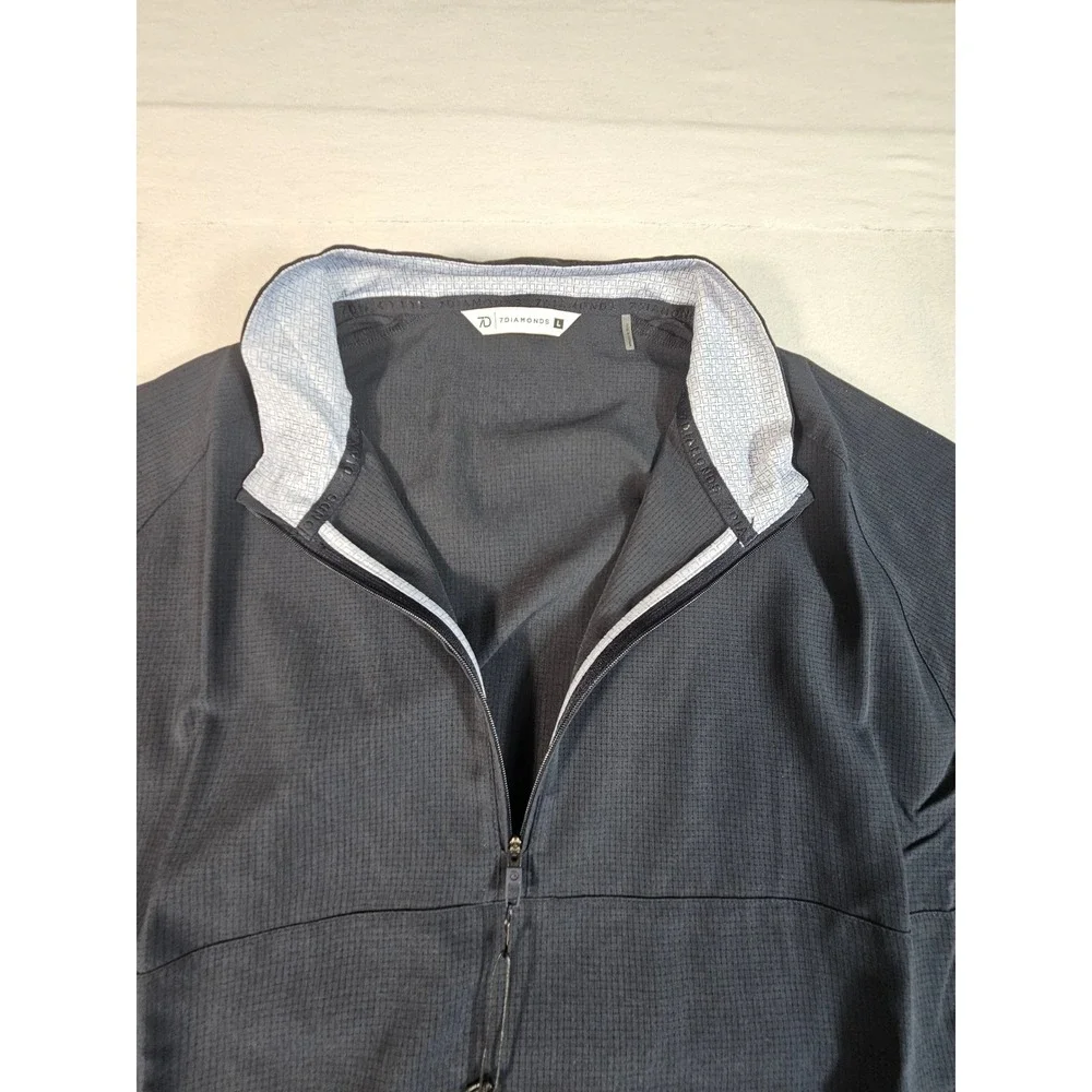 7Diamonds Oxygenate Quarter Zip Pullover Mens Large Navy Blue SPV-1026‎ NWT